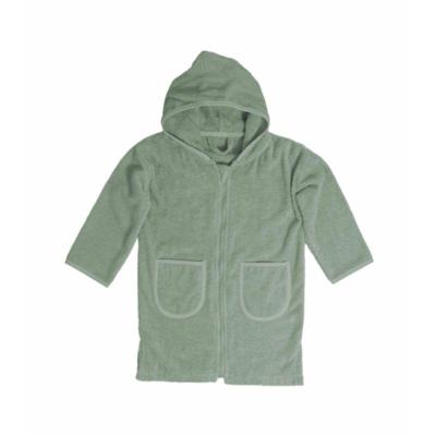 Funnies badjas katoen met rits stonegreen-1-2 jaar