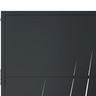 VidaXL Poort 105x155 cm met grasontwerp staal antracietkleurig