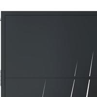 VidaXL Poort 105x155 cm met grasontwerp staal antracietkleurig - thumbnail