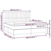 Boxspring met matras en LED fluweel roze 200x200 cm - thumbnail
