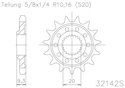 ESJOT Sprocket 520 13z racing