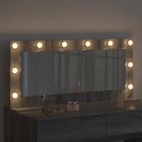 VidaXL Schmink spiegel rechthoekig grijs sonoma 100 x 45 x 18 cm - thumbnail