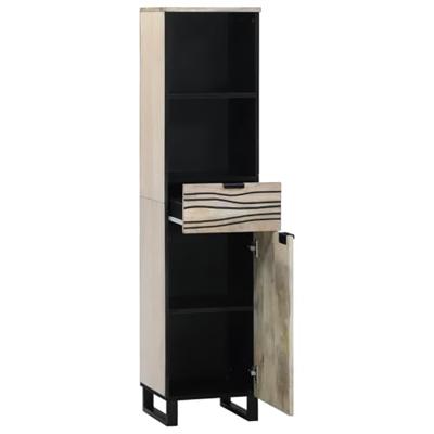 Badkamerkast met plank Bruin en zwart 38 x 33 x 160 cm