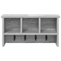 Wandgemonteerde kapstok met plank Grijs sonoma 50 x 16 x 26 cm - thumbnail
