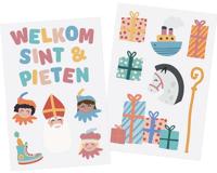 Folat BV Raamstickers welkom sint & pieten, 13st. - thumbnail