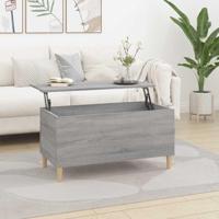 Salontafel 90x44,5x45 cm bewerkt hout grijs sonoma eikenkleurig - thumbnail