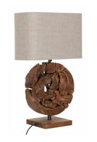 MUST Living Tafellamp 'All Around the World' Teakhout, 70cm - thumbnail