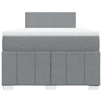 Boxspring met matras stof lichtgrijs 140x200 cm - thumbnail