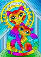 Inseparable Cat and Kitten Puzzel 1000 Stukjes - thumbnail