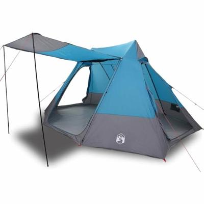 VidaXL Camping tent met dak met opslag blauw 482 x 360 x 227 cm taft