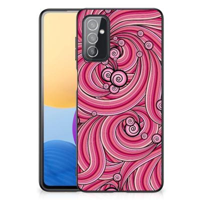 Samsung Galaxy M52 Leuk Telefoonhoesje Swirl Pink