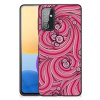 Samsung Galaxy M52 Leuk Telefoonhoesje Swirl Pink - thumbnail