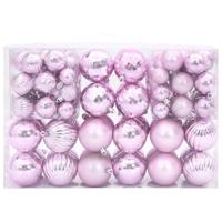 VidaXL Kerstballen 100 st ø3/4/6 cm roze - thumbnail