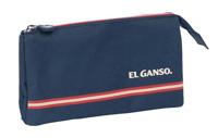 Pennenetui met 3 vakken El Ganso Classic Marineblauw 22 x 12 x 3 cm - thumbnail