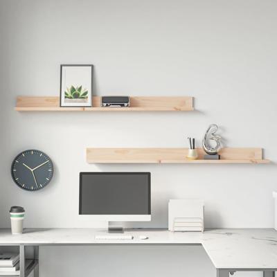 Wandkasten 2 st 110x11x9 cm massief grenenhout Wandkasten 2 st 110x11x9 cm massief grenenhout