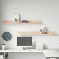 Wandkasten 2 st 110x11x9 cm massief grenenhout - thumbnail