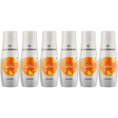SODASTREAM Concentrates - Pak van 6 suikervrije citrusconcentraten - Tot 54 liter dranken - 440 ml