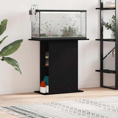 Aquariumstandaard 75x36x72,5 cm bewerkt hout zwart eikenkleurig