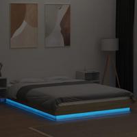 Bedframe met LED-verlichting sonoma eikenkleurig 140x200 cm - thumbnail