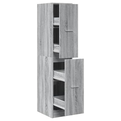 Apothekerskast 30x41x144,5 cm bewerkt hout grijs sonoma eiken - thumbnail