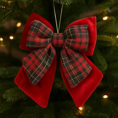 Strik polyester 29 cm kerstrood - thumbnail