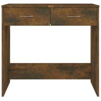 Bureau 80x40x75 cm bewerkt hout gerookt eikenkleurig - thumbnail