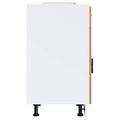 Keuken onderkast "Porto" bewerkt hout artisanaal eikenkleur