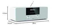 TechniSat Digitradio 4 Stereo DAB Radio (Dab+, Fm, Bluetooth, Hoofdtelefoonaansluiting, Aux-Ingang, Wekker, Oled-Display, 20 Watt Rms, Elac Luidspreker) Wit - thumbnail