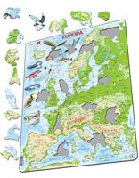 Selecta Larsen legpuzzel kaart europa - geografisch met dieren, 87st. - thumbnail