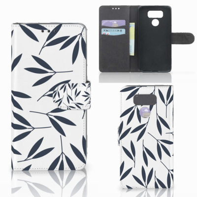 LG G6 Hoesje Leaves Blue LG G6 Hoesje Leaves Blue
