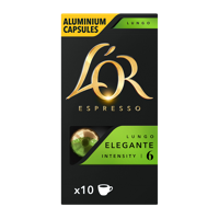 L&apos;OR Espresso Aluminium Capsules Lungo Elegante 10 Stuks 52 g bij Jumbo - thumbnail