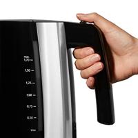 Melitta 1026-14 Look Aqua DeLuxe Waterkoker 1.7L 2400W Zwart/RVS - thumbnail