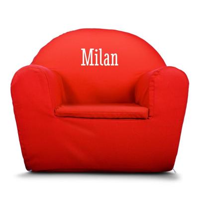 Kinderfauteuil met naam bedrukken - Rood