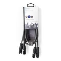 Nedis COTH15030GY15 Gebalanceerde Xlr-audiokabel 2x Xlr 3-pins Male - 2x Xlr 3-pins Female 1,5 M Grijs - thumbnail