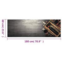 VidaXL Keukenmat wasbaar wijnflesprint 60x180 cm fluweel - thumbnail