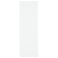 Hoge kast 60x35,5x103,5 cm bewerkt hout wit - thumbnail