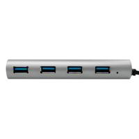 LogiLink UA0307 interface hub USB 3.2 Gen 1 (3.1 Gen 1) Type-A 5000 Mbit/s Aluminium - thumbnail