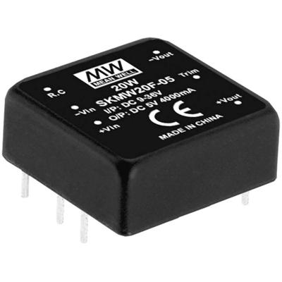 MEAN WELL SKMW20F-05 DC/DC-converter 4 A 20 W Aantal uitgangen: 1 x Inhoud 1 stuk(s) MEAN WELL SKMW20F-05 DC/DC-converter 4 A 20 W Aantal uitgangen: 1 x Inhoud 1 stuk(s)