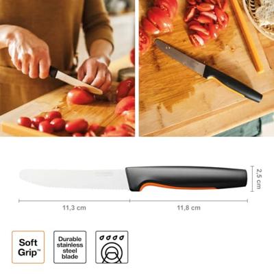 Fiskars 1057543 Tomatenmes Zwart Lengte 230 mm Fiskars 1057543 Tomatenmes Zwart Lengte 230 mm