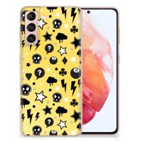 Silicone Back Case Samsung Galaxy S21 Punk Geel - thumbnail