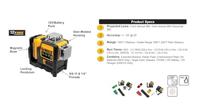 DeWalt DCE089D1R zelfnivellerende kruislijnlaser 10.8V - rode laser - DCE089D1R-QW - thumbnail