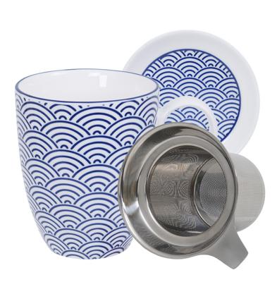 Japanse Theemokset - Tokyo Design Studio Nippon Blue - Golven - 380ml 8,5x10,2cm