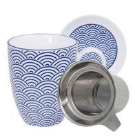 Japanse Theemokset - Tokyo Design Studio Nippon Blue - Golven - 380ml 8,5x10,2cm - thumbnail