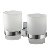 Glashouder Dubbel Haceka Mezzo Chroom - thumbnail