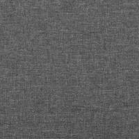 Hoofdbord met randen 83x23x118/128 cm stof donkergrijs - thumbnail