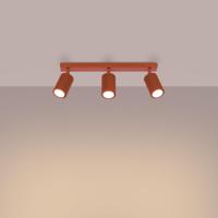 Plafondlamp KARBON 3L rood oker - thumbnail