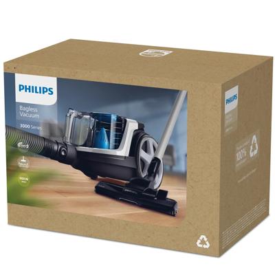 Aspirapolvere a traino senza sacco PHILIPS PowerPro Compact - FC9332/09 - 900W - Filtro antiallergico H13 - Classe energetica A