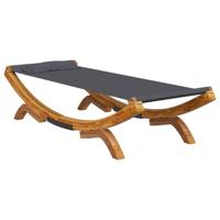 Loungebed 100x188,5x44 cm massief gebogen hout antracietkleurig - thumbnail