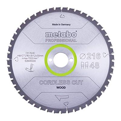Metabo Accessoires Cirkelzaagblad | "Cordless Cut Prof" | 216x30mm | Z28 WZ 5° neg - 628444000