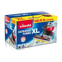 Vileda Ultramat Turbo XL mop/dweil Droog en nat Microvezel Zwart, Rood - thumbnail
